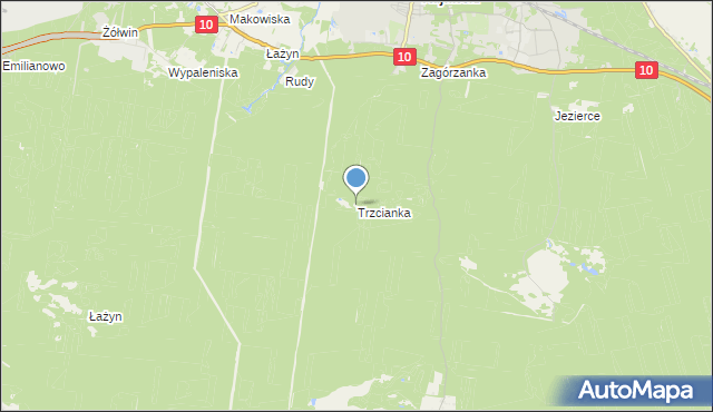 mapa Trzcianka, Trzcianka gmina Solec Kujawski na mapie Targeo